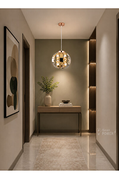 best power ثريا LED حديثة 6205 - إضاءة سقف زخرفية 60 واط مع 3 أوضاع إضاءة، ار...