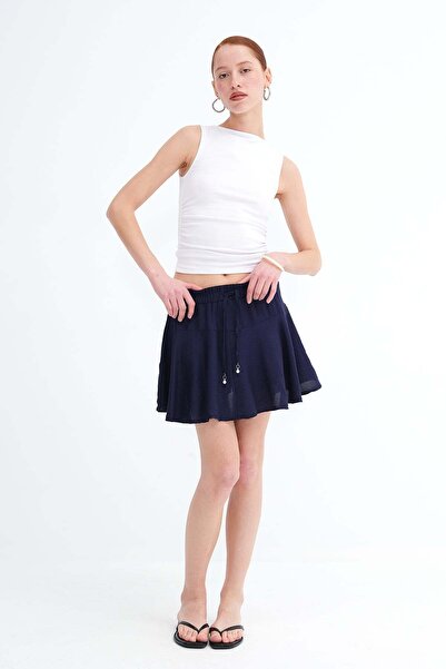 Addax Curea de talie B cu detaliu cu șnur Ş fustă pantalon scurtă Ş16072-L7