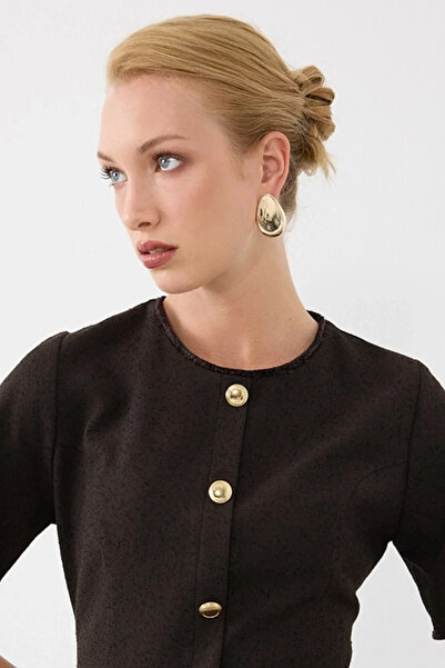 Gusto Minimal Damla Form Küpe - Gold