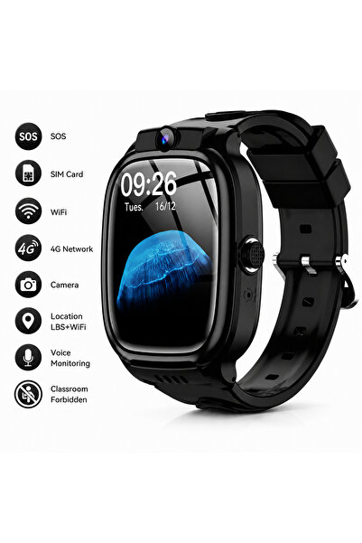 Tovstore Ceas Smartwatch Copii, Conectivitate 4G, Localizare LBS+WIFI, Cartel...