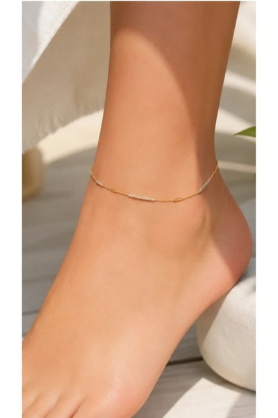 Lulu Nails 14K Gold Rengi Rodyum Kaplama Luxury VIP Premıum Kalite Halhal