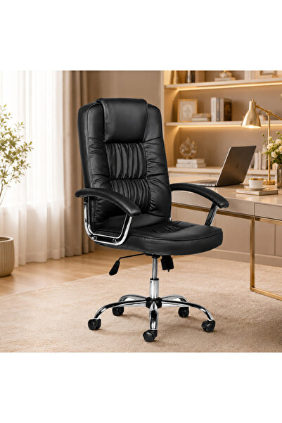 PROCART Scaun directorial ergonomic, înălțime reglabilă 108-118 cm, sarcină m...