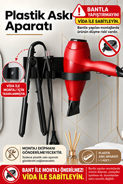 Filkorium3D 20 cm plastična vješalica za fen BEZ TRAKE / VIJAKA | Vješalica z...