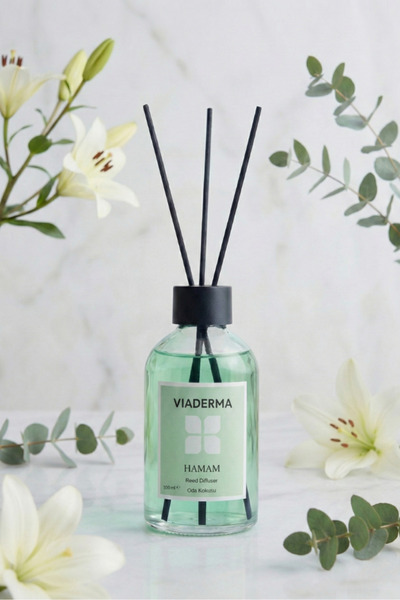 Viaderma Hamam Aromalı Bambu Çubuklu Oda Kokusu 100 ml - Doğal, Ferah ve Uzun...