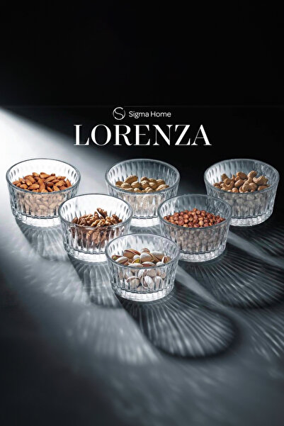 Sigma Home Lorenza - 6'lı Cam Tatlı Sufle Kasesi Kahvaltılık Çerezlik Kase 10cm