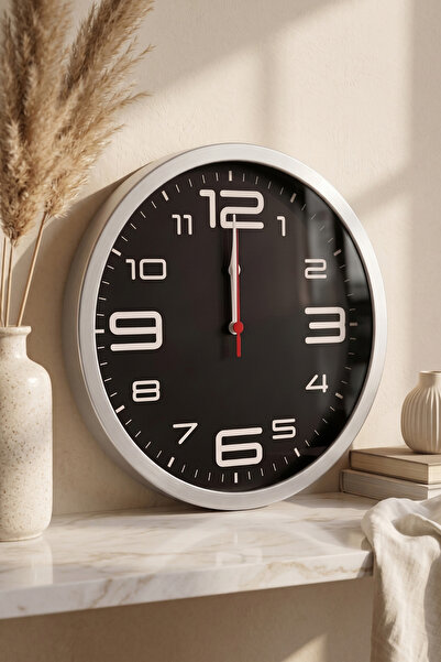 Frapan Home GLX 30 cm Duvar Saati Sessiz Akar Mekanizma Gerçek Cam