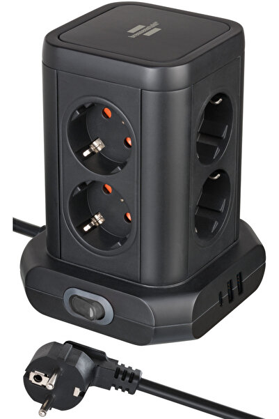 Generic Brand Prelungitor tip turn Brennenstuhl, 8 prize, 2 X USB A, 1 X USB-...