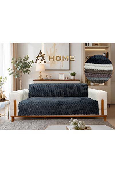 AnlamHome Premium Kabartmalı Koltuk Örtüsü – Kaymaz Taban Yumuşak Peluş Dokul...