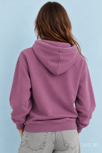 UCLA RILEY Purple cu glugă cu căptușeală din fleece Hanorac pentru femei cu broderie standard tricou