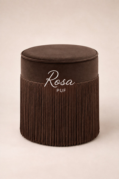 CAB Cosy Rosa Püsküllü Acı Kahve Puf