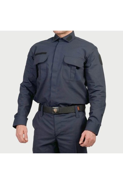 Port Jandarma Asayiş Winter Shirt, Navy Blue Color, Does Not Fade.