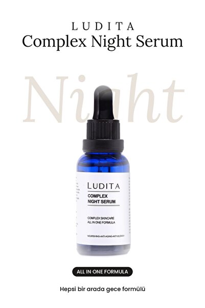 LUDITA Complex Night Serum – Gece Bakım Serumu, Anti-Aging & Nemlendirici
