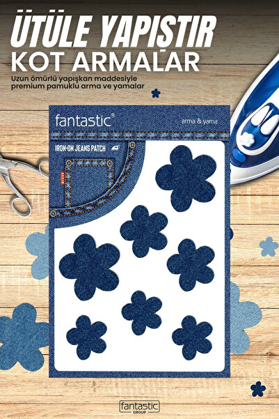 FANTASTIC ARMA Tamnoplavi Cvetni dezen Denim zakrpa za vez na farmerkama za p...