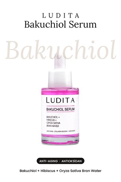 LUDITA Bakuchiol Serum - %3 Niasinamid ve Hyalüronik Asit, Leke ve Kırışıklık...