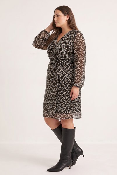 MYLİNE Rochie înfășurată din șifon căptușită