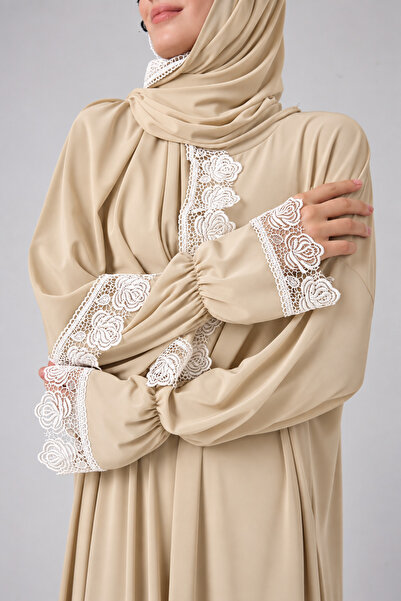 Kutay Collection Elegant Women's Prayer Dress with Integrated Headscarf, Summ...