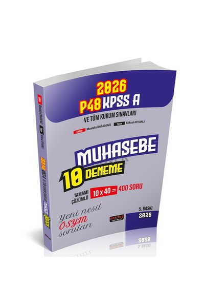 Savaş Yayınevi P48 KPSS A Grubu Muhasebe 10 Deneme Tamamı Çözümlü Savaş Yayın...