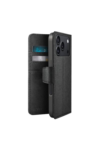 SBS Κλασική Θήκη Πορτοφόλι για iPhone 18 Pro Max, Μαύρο, 3 Θέσεις για Κάρτες