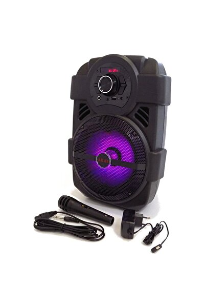 AKAI Φορητό Ηχείο Bluetooth με LED, USB, Aux-In και Μικρόφωνο – 10W