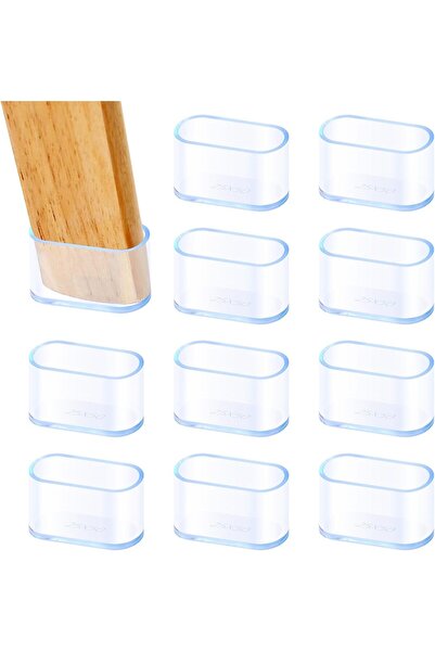 Generic 20Pcs 3/5" x 1-3/16"(15x30mm) Oval Rubber Chair Leg Tips Caps, Furnit...