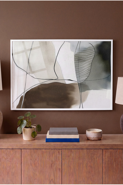 Zevahir Mobilya Dekorasyon Foggy Stain Themed Horizontal Glass Table - White ...
