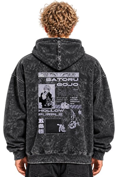 SEVBANO Gojo Satoru Jujutsu Kaisen Anime Printed Unisex Oversize Washable Hoo...
