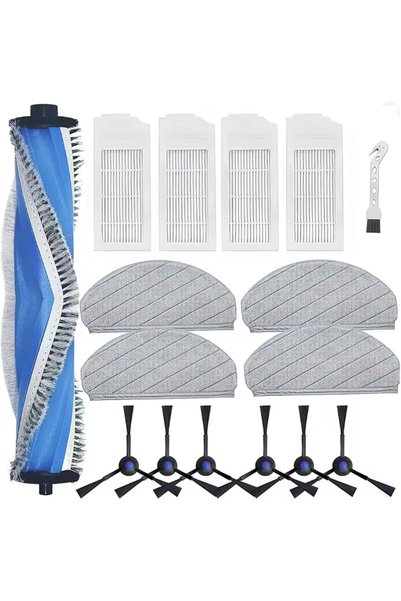 Generic طقم ملحقات مكون من 16 قطعة لقطع غيار مكنسة الروبوت ECOVACS DEEBOT N20...