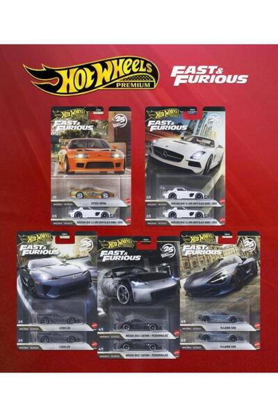 HOT WHEELS Premium Fast Furious Supralı 10 lu Metal Araba Seti