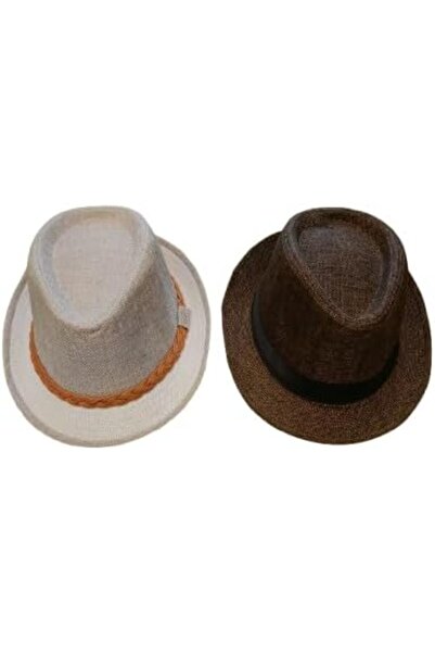 Generic 2 Pack Classic Unisex Panama Fedora Hat, Short Brim, Summer Beach Sty...