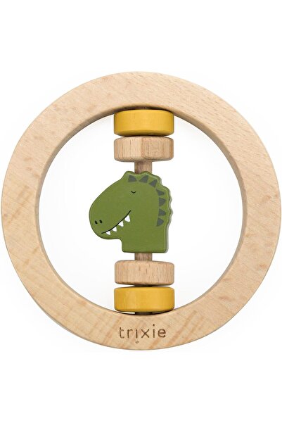Generic Trixie Wooden Round Rattle - Mr. Dino - FSC-Certified Wood - BPA-Free...