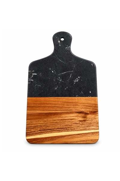 PUFO Serving board cutting board type made of wood and marble – tray for appe...