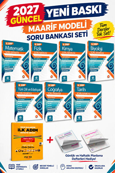 Bilgi Sarmal Yayınları Maarif Model 9. Sınıf Tüm Dersler Soru Bankası ve Maar...