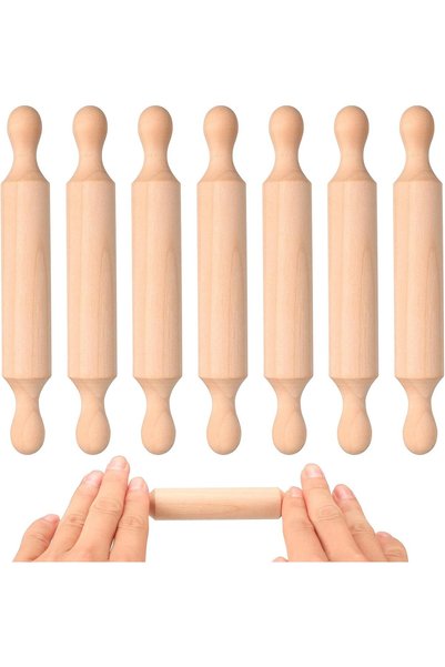 Generic 7 قطع من أدوات تشكيل الطين الخشبية الصغيرة، أدوات صلصال خشبية صغيرة م...