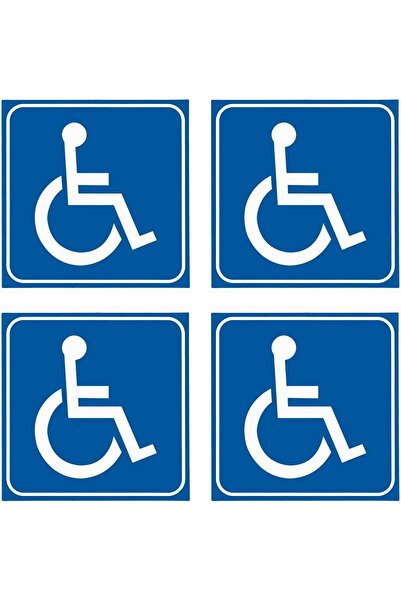 Generic [4 Pcs] Disability Access Signs– 3”x3” Wheelchair Symbol Stickers, In...