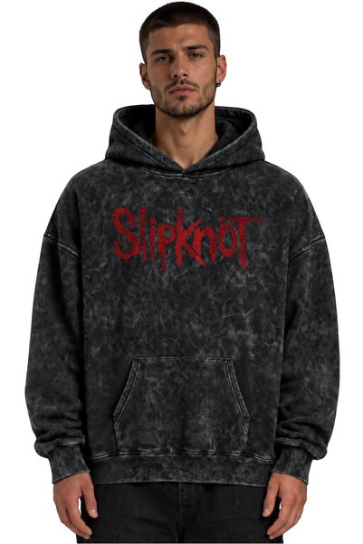 SEVBANO Slipknot Rock Metal Music Band Printed Unisex Oversize Washable Hoodie Sweatshirt