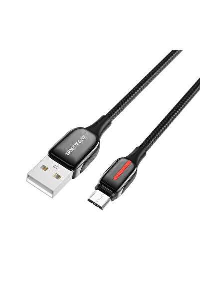 Borofone Cablu De Date BU14 Usb A - MicroUsb 1.2M 2.4A - Negru