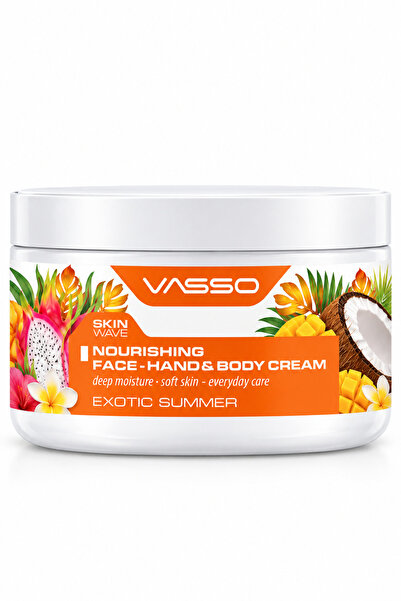 VASSO Skin Wave Besleyici Yoğun Nemlendirici El Yüz ve Vücut Kremi – Exotic Summer 250ml