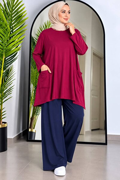 ÖZNE BUTİK Pocket Detailed A-Line Combed Cotton Suit