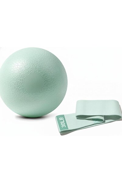 Generic Pilates Ball with Resistance Bands Set, Yoga Ball 8 Inch Core Ball, S...