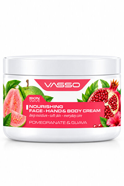 VASSO Skin Wave Besleyici Yoğun Nemlendirici El Yüz ve Vücut Kremi – Pomegranate & Guava 250ml