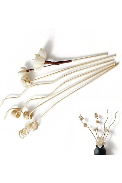 Generic 6 قطع من أعواد ناشر العطر المصنوعة من الخيزران وعبوات الزهور للديكور ...
