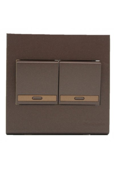 light station Carton of 10pcs panasonic thai dark brown double switch