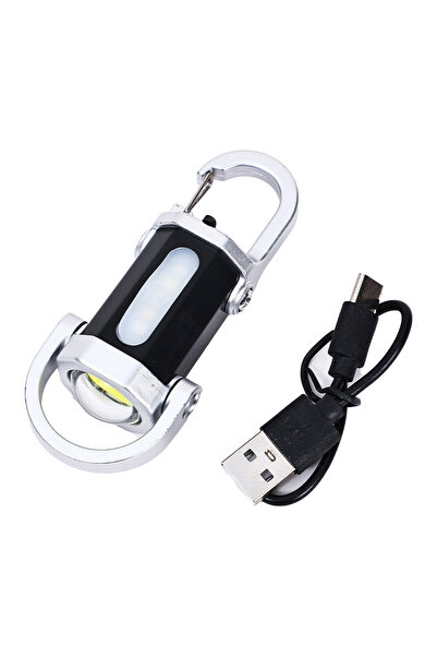 Lawazim مصباح سلسلة مفاتيح - مصباح يدوي LED COB قابل لإعادة الشحن عبر USB-C م...