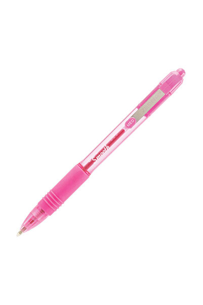 Zebra Z-Grip Στυλό διαρκείας με λεία γραφή, με κουμπί, 1.0mm, Ροζ