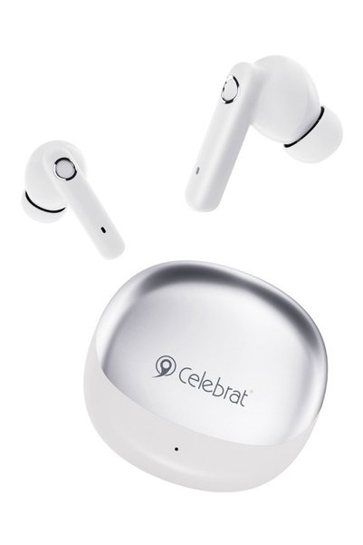 Celebrat Ακουστικά με θήκη φόρτισης W71 True Wireless 10mm 30/200mAh λευκά