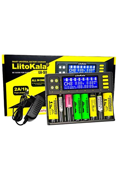 liitokala Încărcător universal Lii-S8, pentru baterii AAA 18650, 8 canale, LC...
