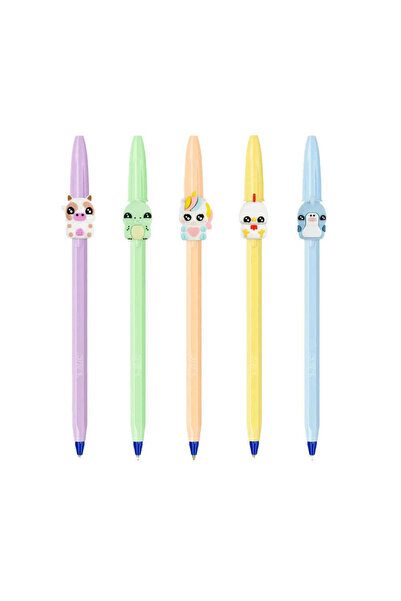 Bic Στυλό με Κρυστάλλινη Φιγούρα Μπλε 1.0mm σε 5 Παστέλ Χρώματα - 1 Τεμάχιο