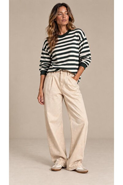 ALEXANDERGARDI Striped Crew Neck Knit Sweater