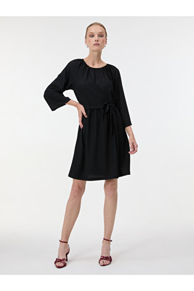 ORSAY Rochie scurtă dreaptă de damă cu mâneci trei sferturi, neagră