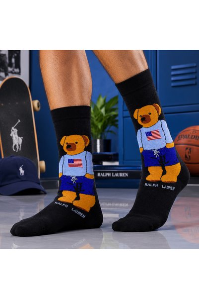 Çorap Kurdu Gemusterte, farbenfrohe, lustige Unisex-Socken
